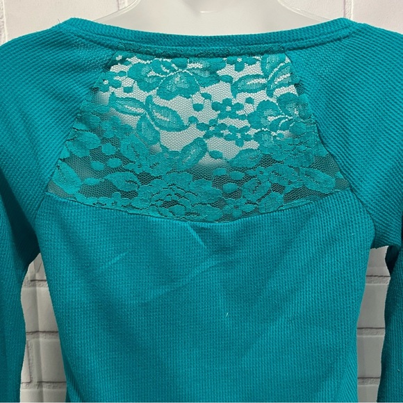 MUDA women 3/4 sleeve green top/size M - Picture 6 of 7